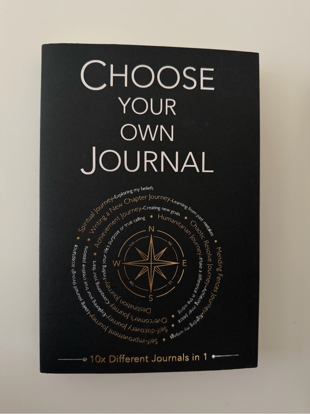 Choose Your Own Journal — Black Cover with Gold Compass Accent
